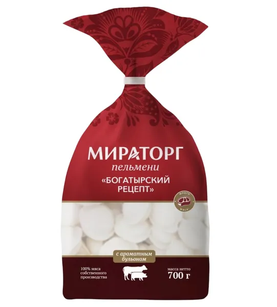 Пельмени "Мираторг" Богатырский Рецепт категории Б
