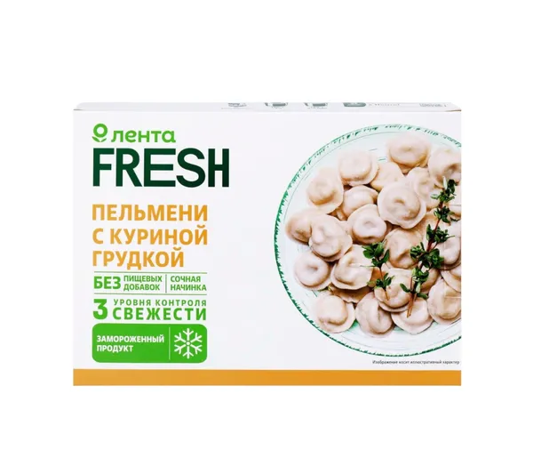 Пельмени с куриной грудкой ЛЕНТА FRESH